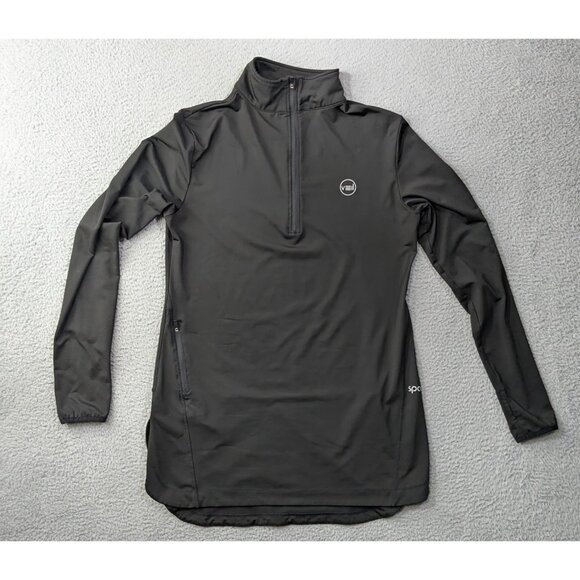 Veil Spark Zip Pullover Womens Medium Tunic Black Active Top PerformanKance Long - Picture 1 of 11